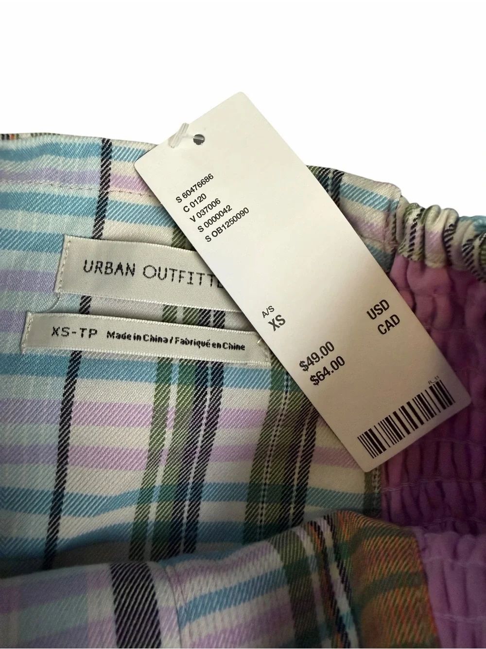 NWT Urban Outfitters Linny Smocked Hook & Eye Mini Skirt- Size XS - Picture 4 of 8